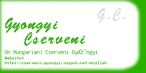 gyongyi cserveni business card